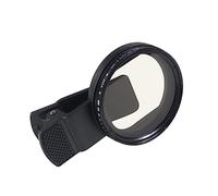 NovelGoal 52mm Professional Phone Camera Clip with Macro Lens CPL Star Variable ND Filter for All Smartphones Aluminum Alloy Thread (with 52mm ND2 400,Square Hole)