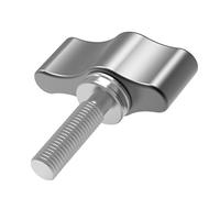 NovelGoal Adjustable CNC Aluminum Hand Screw M5*17 Turning Radius 14mm Extended Connection for Sports Cameras (Gray)