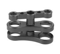 NovelGoal Ball Clamp Mount Butterfly Clip Clamp 1 Inch Ball Joint Arm Mount Compatible with GoPro Hero 10 for Osmo Action Camera Underwater Diving Lights Torch Bracket (Black)