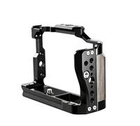 NovelGoal Camera Cage for R50 V, Aluminum Alloy Protective Frame with Quick Release Plate, Cold Shoe & Threaded Holes for Vlog Live Streaming Photography Accessories (for R50V)