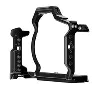 NovelGoal Camera Cage for R50 V, Aluminum Alloy Protective Frame with Quick Release Plate, Cold Shoe & Threaded Holes for Vlog Live Streaming Photography Accessories (for R6 make Ⅲ)
