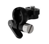 NovelGoal Camera Clip, Adjustable Backpack Strap Clip w Anti Slip Silicone, Cameras Shoulder Strap Mount Base, Desktop Clamp Mount Adapter (1/4" Screw 17mm Ball Head)