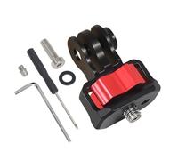 NovelGoal CNC Mini Tripod Mount 1/4 Arri Screw Adapter Compatible with GoPro Hero 12 11 10 9 8 Camera Accessory (Red)