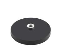 NovelGoal D36mm Mini Strong Magnetic Magnet Mount Round Rubber Coated Base 1/4 M4 M5 M6 for Camcorders Smartphones for LED Light Bar Holder Bracket (1/4-20,Convex screw hole)