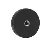 NovelGoal D36mm Mini Strong Magnetic Magnet Mount Round Rubber Coated Base 1/4 M4 M5 M6 for Camcorders Smartphones for LED Light Bar Holder Bracket (M4,Flat Screw Hole)