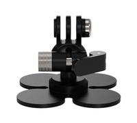 NovelGoal Flexible Adhesive Mount Holder, Helmet Camera Mount Compatible with Hero 13/12, Action 5/4 | GO 3S/3 | ACE Pro 2/1 for Any Flat Curved Surface (3 Card Slot Ball Head Mount)