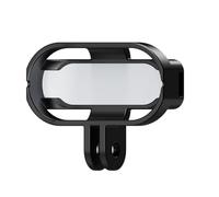 NovelGoal Magnetic Mount Compatible with GO 3S/GO 3, Vertical & Horizontal Action Camera Holder, Neck Hanging Mount Frame for Selfie Sticks Bicycle Helmet (Black Non-Charging Horizontal)