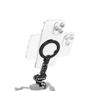NovelGoal Magnetic Phone Holder, Aluminum 360° Rotation Cell Phone Mount Stand Tripod Mount Adapter SLR Camera Cage Accessories (with NATO Slider)