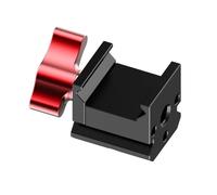 NovelGoal NATO Clamp Slider, Quick Release NATO Rail-Type Clamp with 1/4" 3/8" Threads for Camera Cage, Cold Shoe Adapter Monitor Support Magic Arm Microphone (3/8" Threads)