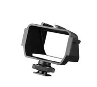 NovelGoal Plastic Camera Selfie Vlog Flip Up Mirror Screen with 3 Cold Shoe Mount for Sony A6500/6300 Compatible with Fuji XT2/3/20/30