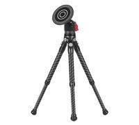 NovelGoal Rechargeable Magnetic Cell Phone Holder Desktop Telescopic Tripod 360° Rotating Ball Head Carbon Fibre Tripod for Magnetic Phone Mounting Stand Support (Magnetic,Type A)