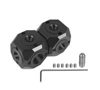 NovelGoal Screw Hole Bracket Magic Cubic Mount Adapter 1/4" 3/8" Compatible with GoPro DSLR Cameras Cage Flash Microphone Monitor Tripod Bracket (Double Layer Cube B)