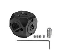 NovelGoal Screw Hole Bracket Magic Cubic Mount Adapter 1/4" 3/8" Compatible with GoPro DSLR Cameras Cage Flash Microphone Monitor Tripod Bracket (Magic Cube A)