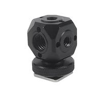 NovelGoal Screw Hole Bracket Magic Cubic Mount Adapter 1/4" 3/8" Compatible with GoPro DSLR Cameras Cage Flash Microphone Monitor Tripod Bracket (Cold Shoe Cube E)