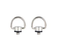 NovelGoal Stainless Steel D Ring Screw, 1/4" Camera Fixing Screw with Rubber Padded, Tripod Adapter for Shoulder SLR Quick Release Plate (2)