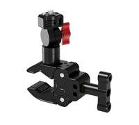 NovelGoal Super Clamp Camera Mount Adapter with Ball Head & 1/4" 3/8'' Thread, 10KG Load-Bearing Motorcycle Bike Pole Tube Tripod Desk Camera Holder (with 1/4'' Screw)