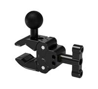 NovelGoal Super Clamp Camera Mount Adapter with Ball Head & 1/4" 3/8'' Thread, 10KG Load-Bearing Motorcycle Bike Pole Tube Tripod Desk Camera Holder (with 1 Inch Ball Head)