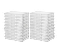 novelinks 18 Pack 5"x7" Clear Photo Storage Boxes and Photo Box Organizers
