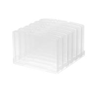 novelinks 6 Pcs 4"x6" Plastic Photo Storage Boxes with Tray (Clear 1Pack)