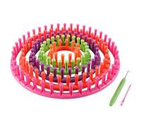 novelinks Round Knitting Looms Set - Set of 5 Plastic Looms Knitting with 1 Knitting Yarn Loom Needle and 1 Plastic Loom Pick