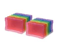 novelinks Transparent 4" x 6" Photo Storage Boxes, 6 Inner Photo Organizer Cases with Tray, Picture Storage Containers for 4x6 Prints, Craft & Memory Card Sorting Box (Color 2Pack)