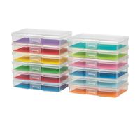 novelinks Transparent 4" x 6" Photo Storage Cases - Craft Cases Plastic Storage Container Box - 12 PACK (Transparent)