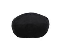 Novella Noori Corduroy Peaky Blinders Newsboy Cap Stylish & Durable 100% Cotton Mens 8 Panel Razor Baker Boy Hat Quilted Lining Flat Cap (UK, Alpha, S, Black)