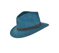 Novella Noori Wool Felt Fedora Hat - Classic Wide Brim, Durable Build, Crush-Resistant, Lightweight and Breathable Timeless Men's Hat - All Season Felt Fedora (UK, L, Teal)