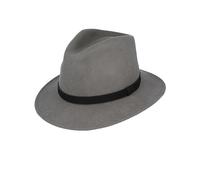 Novella Noori Wool Felt Fedora Hat - Classic Wide Brim, Durable Build, Crush-Resistant, Lightweight and Breathable Timeless Men's Hat - All Season Felt Fedora (UK, XL, Grey)