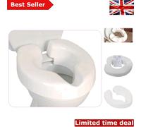 Novelle Modern Raised Toilet Seat - Easy Clip-On Installation, 190kg Support