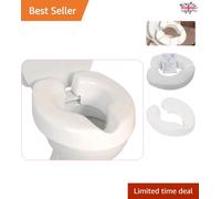 NRS Novelle Portable Clip-On Raised Toilet Seat, Height: 75 mm(3 feet), Aperture: 275 x 240 mm(11 x 9½ feet). Maximum User Weight 190 kg(30st) Not Suitable for All Toilets