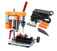 NovelLife Mini Drill Press Precision Benchtop Drilling Machine Elecric Portable Table Driller CNC 795 Motor B10 Chuck Metal Wooden DIY Jewelry Making Crafts Tool