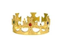 Novelties Direct Prom King/Queen Plastic Jeweled King's Crown (1) - Gold