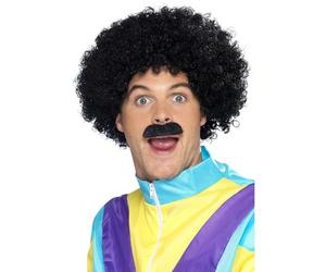 Novelties Direct Scouser Set Black Wig And Tash (1)