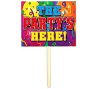 Novelties Direct The Party's Here Garden Sign