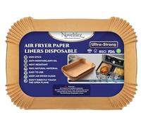 NOVELTIEZ Air Fryer Parchment Paper Liner, 50 PCS / 100PCS Rectangle Air Fryer Liners Disposable, Greaseproof Paper, Compatible with COSORI, Ninja, Tefal, Russell Hobbs Fryers (50 PCS)