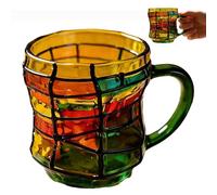 Novelty 3D Painted Book Mug Unique Chapter Book Mug Stained Glass Handmade Coffee Mugs,Artistic Reading Coffee Cup, Unique Literary Friendship Gifts for Women, Friends & Readers
