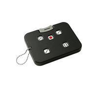 Novelty 5-hole Press Mechanical Card Dice, Quiet Edc Fidget Toy One-handed Push Press Pocket Stress Relief Gadget for Office, Novelty Focus Gifts for Tabletop Gamers (Black)