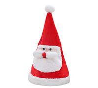 Novelty Adult Kids LED Light Up Christmas Hat Electric Singing Dancing Plush Santa With Adjsutable Buckle Party Singing Dancing Santa
