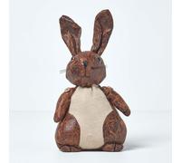 HOMESCAPES Door Stop Novelty Rabbit Door Stopper Animal Faux Leather