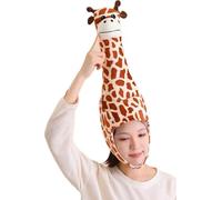 Novelty Animal Hat Funny Giraffe Elk Octopus Hat Party Photo Props Cute Plush Costume Headwear Adjustable Fancy Dress Headwear Adult Halloween Christmas Carnival Party Photo Props Posing Accessories