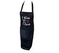 Novelty Apron I Kiss Better Than I Cook Kitchen Chef BBQ Pinny Adult Bib Black