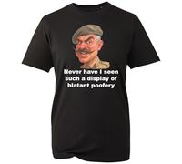 Novelty Army Sergeant Major T-Shirt, Funny Angry Soldier Never Seen Such Blatant Poofery Shirt, Gift Unisex Tee Top (Black, XL)