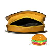 Novelty Bag - Cute Handbag - Funny Cheeseburger Sling Bag | For Travel Beach Walking Commuting Overnight Weekender Dating -Camping Shopping Work