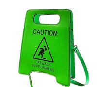 Novelty Bag - Warning Stop Sign Bag | Shoulder Bags For Women | Innovative Stop Sign Clutch Bag | Novelty Messenger Purse, Mod Caution Clutch Bag, verde, Consulte la descripción