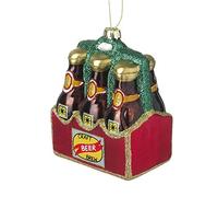 Novelty Beer Crate Glass Christmas Bauble Decoration