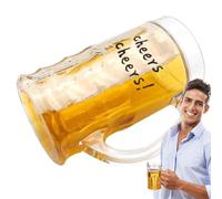 Novelty Beer Mug,Clear Beer Mug Freezer Cup | 450ml Leakproof Freeze-Proof Drinking Cup for Coffee Cocktail