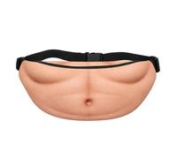 Novelty Belly Waist Bag Secret Santa Gifts for Men Funny Belly Shape Fanny Pack Adjustable Belt Large Storage Pouch Bag, White Elephant Party Christmas Joke Funny Gift for Him,Dad