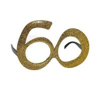 Novelty Birthday Age Party Glitter Glasses (18th, 21st, 30th, 40th, 50th & 60th) (60th Gold)