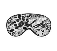 Novelty Blackout Eye Mask,Black White Gray Leopard Leather Sense Sleep Masks Sleeping Mask Blindfold Eye Cover Eye Shade with Adjustable Strap for Men Women Teen Boys Girls Kids Travel
